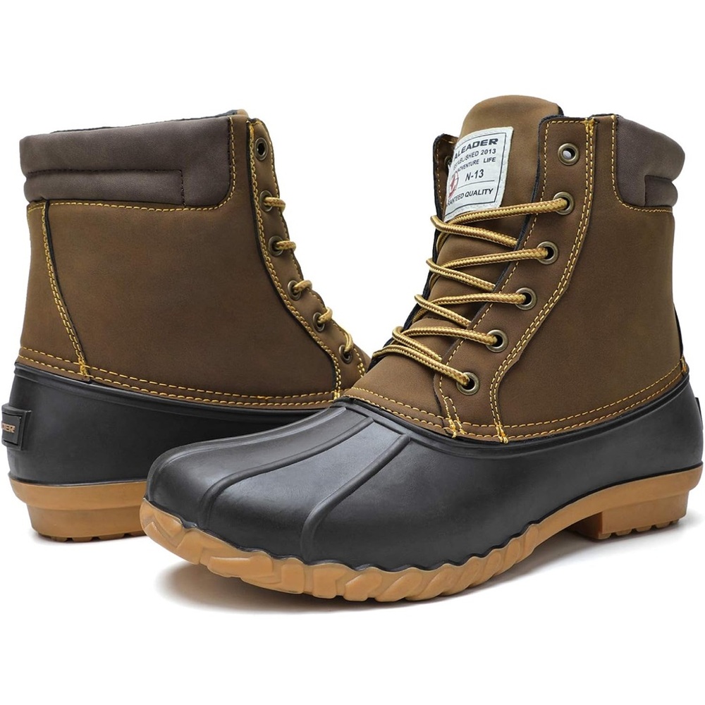 Aleader Brown and Black Duck Boots